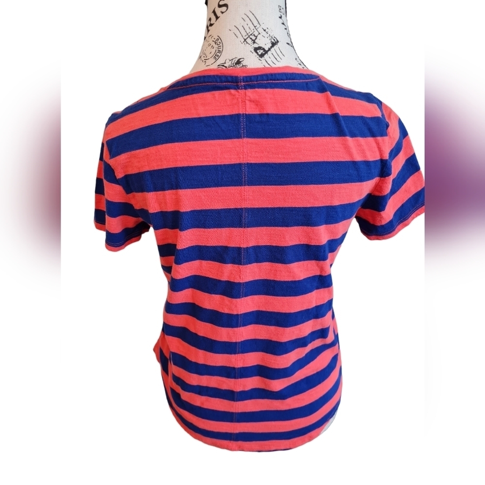 GAP Stripy Easy T Crew Neck T-shirt - Picture 4 of 6